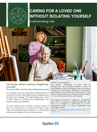 Guide – Caring for a Loved One Without Isolating Yourself